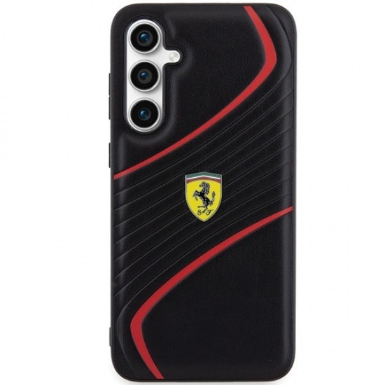 Ferrari Twist Metal Logo case for Samsung Galaxy S23 FE - black