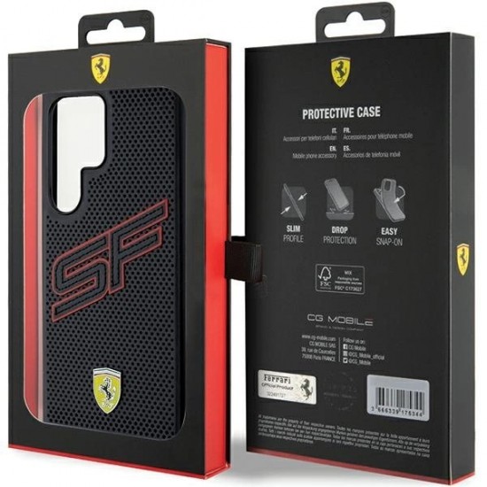 Ferrari Big SF Perforated case for Samsung Galaxy S24 Ultra - black