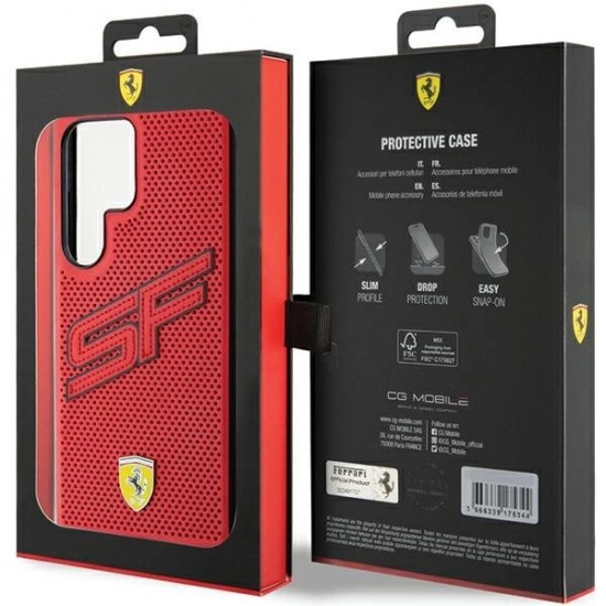 Ferrari Big SF Perforated case for Samsung Galaxy S24 Ultra - red