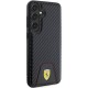 Ferrari Carbon Stitched Bottom case for Samsung Galaxy S24+ - black