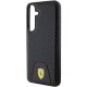 Ferrari Carbon Stitched Bottom case for Samsung Galaxy S24+ - black