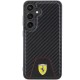 Ferrari Carbon Stitched Bottom case for Samsung Galaxy S24 - black