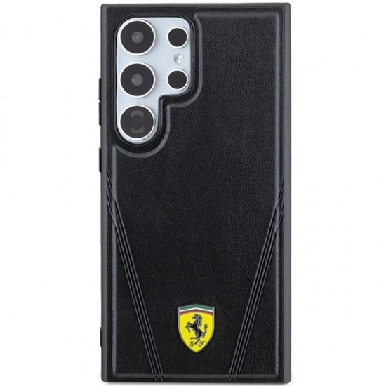Ferrari Hot Stamp V Lines MagSafe case for Samsung Galaxy S24 Ultra - black