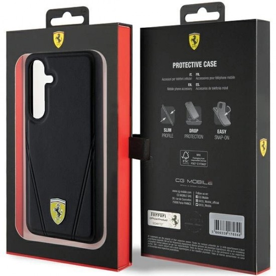 Ferrari Hot Stamp V Lines MagSafe case for Samsung Galaxy S24 - black