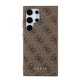 Guess 4G Metal Gold Logo case for Samsung Galaxy S24 Ultra - brown