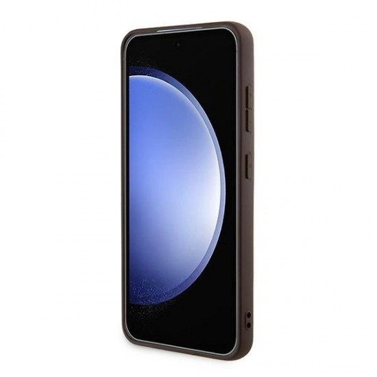 Guess 4G Metal Gold Logo case for Samsung Galaxy S24 - brown
