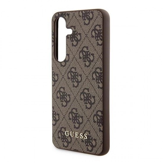 Guess 4G Metal Gold Logo case for Samsung Galaxy S24 - brown