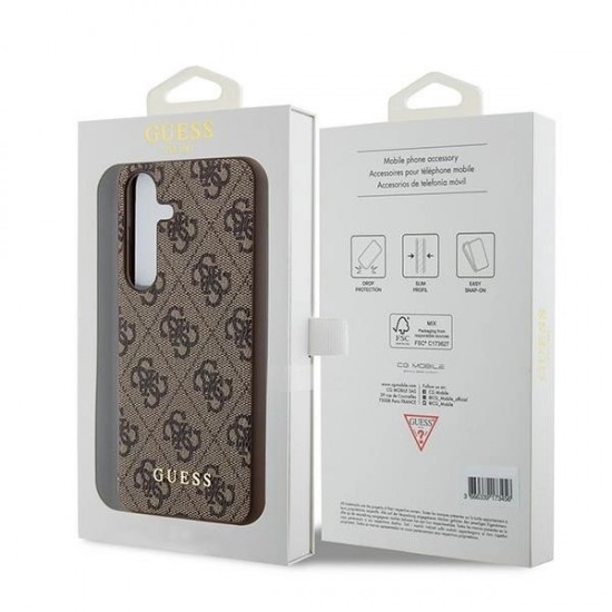 Guess 4G Metal Gold Logo case for Samsung Galaxy S24 - brown
