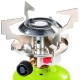 Gas camping stove with punctured gas cartridges FOCUS piezo igniter 1.4kW