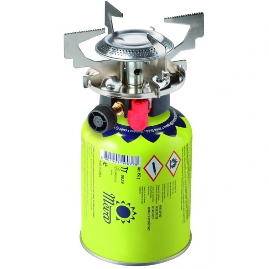 Gas camping stove with gas cartridges (thread or valve) ATOS piezo igniter 1.8kW