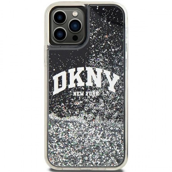 DKNY Liquid Glitter Big Logo iPhone 12 Pro/12 Case - Black