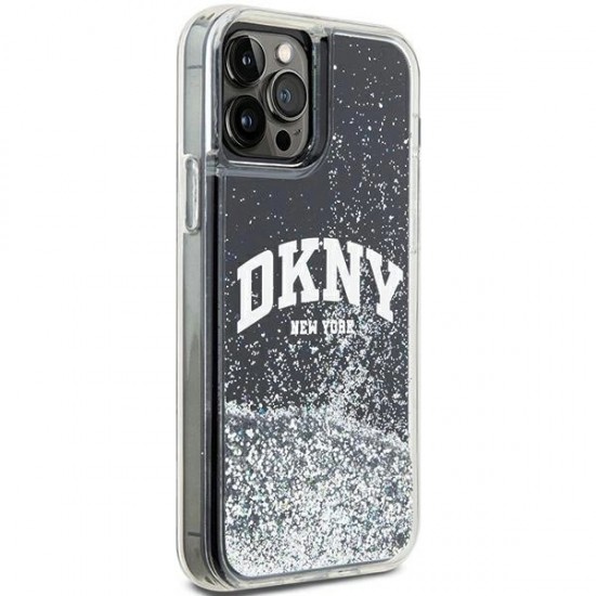 DKNY Liquid Glitter Big Logo iPhone 12 Pro/12 Case - Black