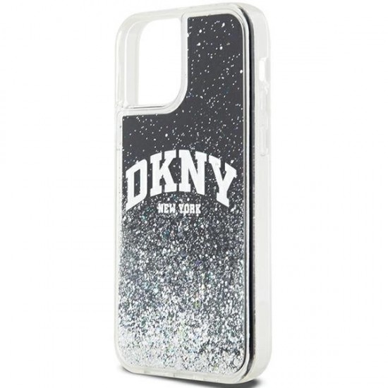 DKNY Liquid Glitter Big Logo iPhone 12 Pro/12 Case - Black