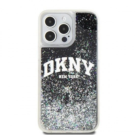 DKNY Liquid Glitter Big Logo iPhone 13 Pro Max Case - Black