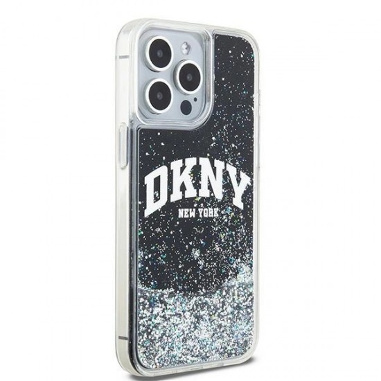 DKNY Liquid Glitter Big Logo iPhone 14 Pro Max Case - Black