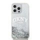 DKNY Liquid Glitter Big Logo case for iPhone 15 Pro - white