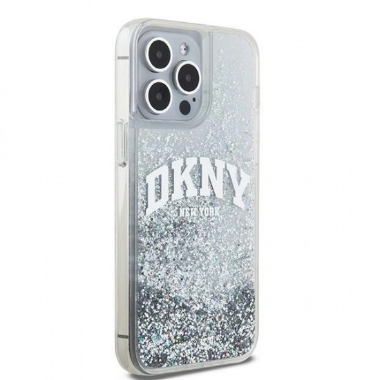 DKNY Liquid Glitter Big Logo case for iPhone 15 Pro - white