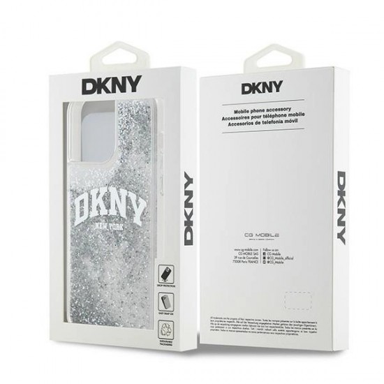 DKNY Liquid Glitter Big Logo case for iPhone 15 Pro - white