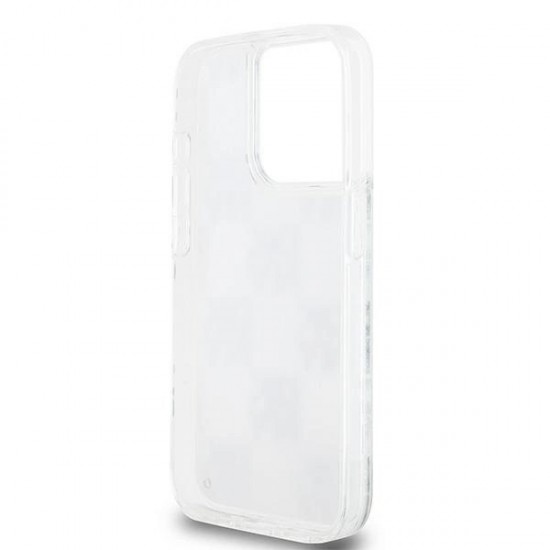 DKNY Liquid Glitter Multilogo case for iPhone 15 Pro - white