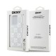 DKNY Liquid Glitter Multilogo case for iPhone 15 Pro - white