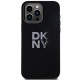 DKNY Liquid Silicone Metal Logo iPhone 15 Pro Case - Black