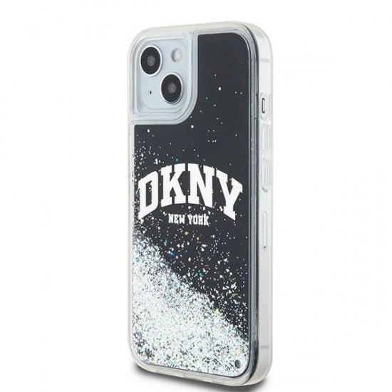 DKNY Liquid Glitter Big Logo iPhone 15 Plus / 14 Plus Case - Black