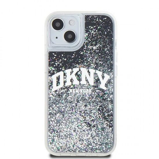 DKNY Liquid Glitter Big Logo iPhone 15 Plus / 14 Plus Case - Black