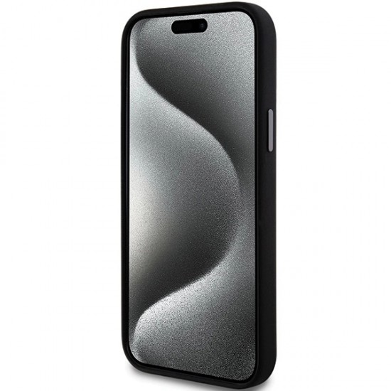 DKNY Liquid Silicone Metal Logo case for iPhone 15 Plus / 14 Plus - black