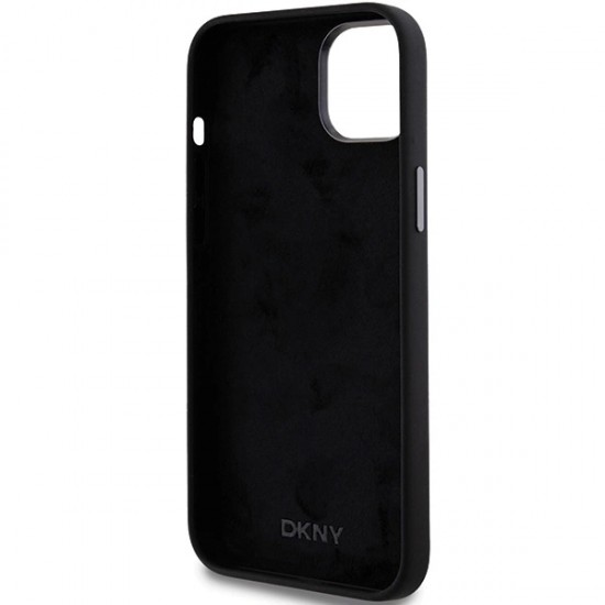 DKNY Liquid Silicone Metal Logo case for iPhone 15 Plus / 14 Plus - black