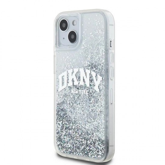DKNY Liquid Glitter Big Logo case for iPhone 15 / 14 / 13 - white