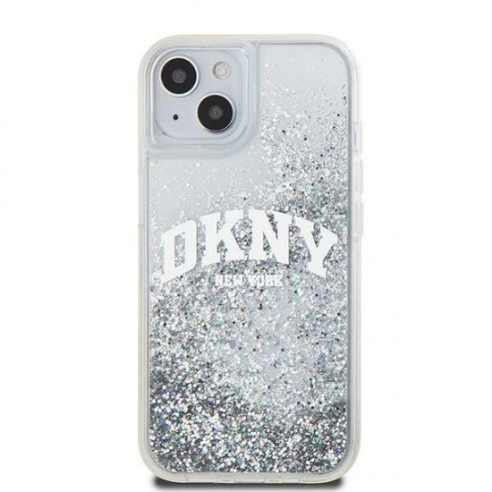 DKNY Liquid Glitter Big Logo case for iPhone 15 / 14 / 13 - white