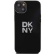 DKNY Liquid Silicone Metal Logo iPhone 15/14/13 Case - Black