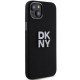 DKNY Liquid Silicone Metal Logo iPhone 15/14/13 Case - Black