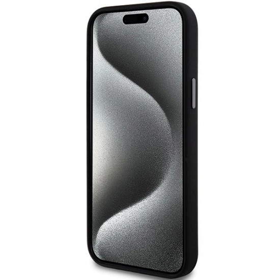 DKNY Liquid Silicone Metal Logo iPhone 15/14/13 Case - Black