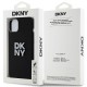 DKNY Liquid Silicone Metal Logo iPhone 15/14/13 Case - Black