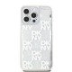 DKNY Liquid Glitter Multilogo case for iPhone 15 Pro Max - white