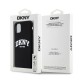 DKNY Liquid Silicone White Printed Logo MagSafe Case for iPhone 11/Xr - Black