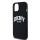 DKNY Liquid Silicone White Printed Logo MagSafe Case for iPhone 12/12 Pro - Black
