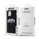 DKNY Liquid Silicone White Printed Logo MagSafe Case for iPhone 12/12 Pro - Black