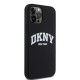 DKNY Liquid Silicone White Printed Logo MagSafe Case for iPhone 12/12 Pro - Black