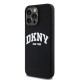 DKNY Liquid Silicone White Printed Logo MagSafe iPhone 13 Pro Max Case - Black