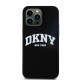 DKNY Liquid Silicone White Printed Logo MagSafe iPhone 13 Pro Max Case - Black