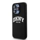 DKNY Liquid Silicone White Printed Logo MagSafe iPhone 14 Pro Case - Black