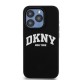 DKNY Liquid Silicone White Printed Logo MagSafe iPhone 14 Pro Case - Black