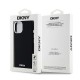 DKNY Liquid Silicone Small Metal Logo MagSafe Case for iPhone 14/15/13 - Black
