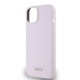 DKNY Liquid Silicone Small Metal Logo MagSafe Case for iPhone 14/15/13 - Pink
