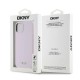 DKNY Liquid Silicone Small Metal Logo MagSafe Case for iPhone 14/15/13 - Pink