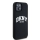 DKNY Liquid Silicone White Printed Logo MagSafe Case for iPhone 14 / 15 / 13 - Black
