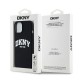 DKNY Liquid Silicone White Printed Logo MagSafe Case for iPhone 14 / 15 / 13 - Black
