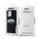 DKNY Liquid Silicone White Printed Logo MagSafe iPhone 14 Pro Max Case - Black
